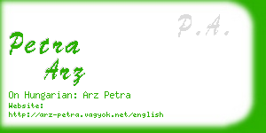 petra arz business card